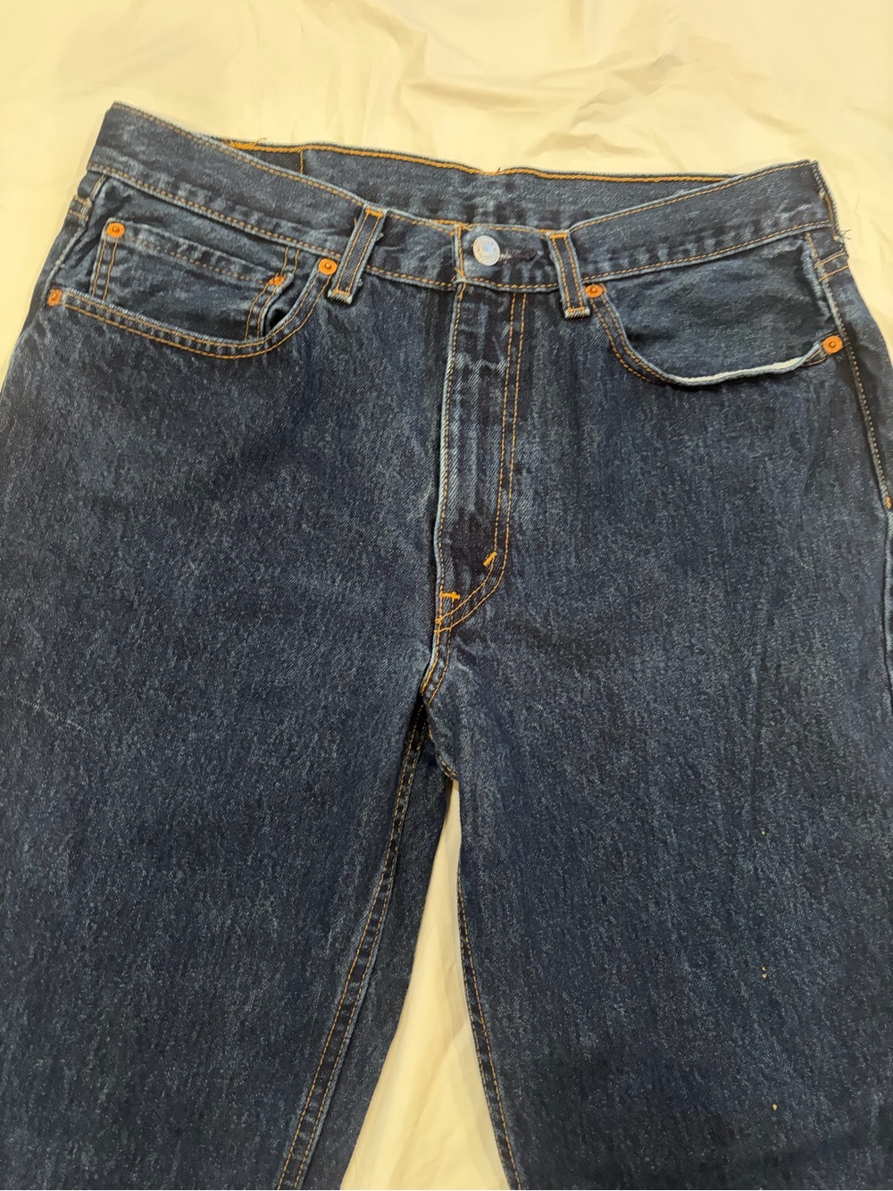 Levi's 550 Jeans Men's 34x29 Blue Dark Wash Relaxed Fit 100% Cotton - Picture 3 of 7